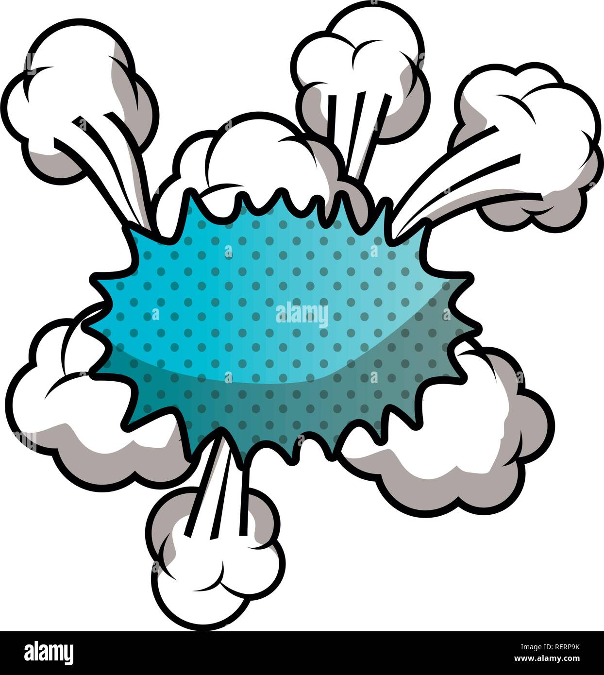 speech bubble with cloud of comic isolated icon Stock Vector Image ...
