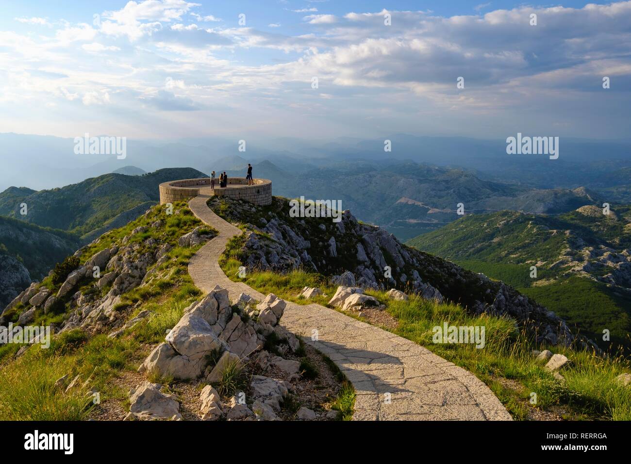 Viewing platform on Jezerski Vrh, Lovcen National Park, near Cetinje, Montenegro Stock Photo