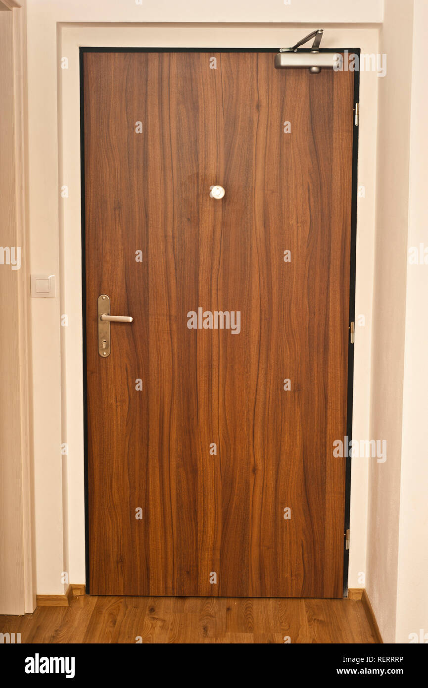 entrance door of an apartment Stock Photo