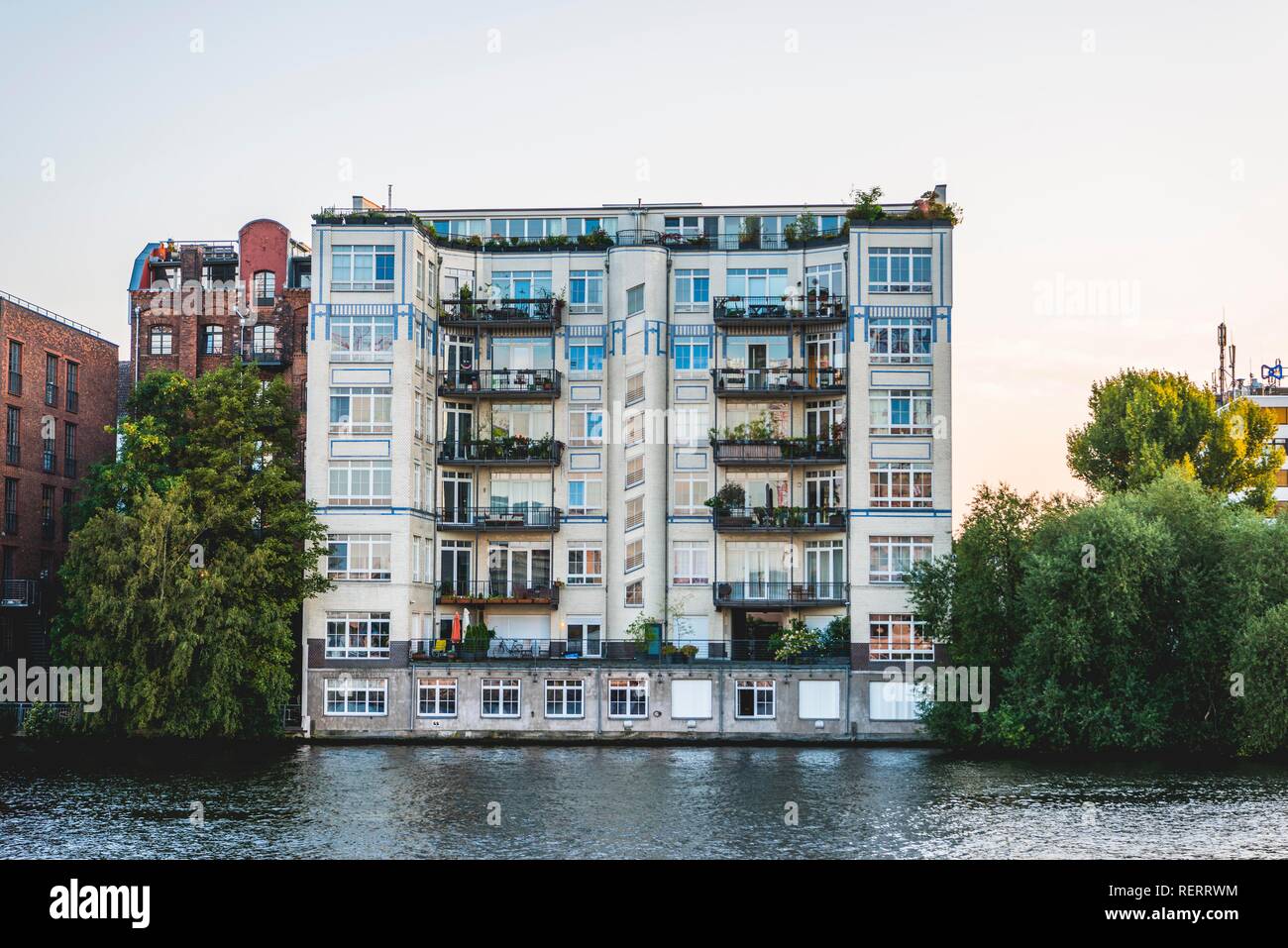 Residential building on the banks of the river Spree, Friedrichshain