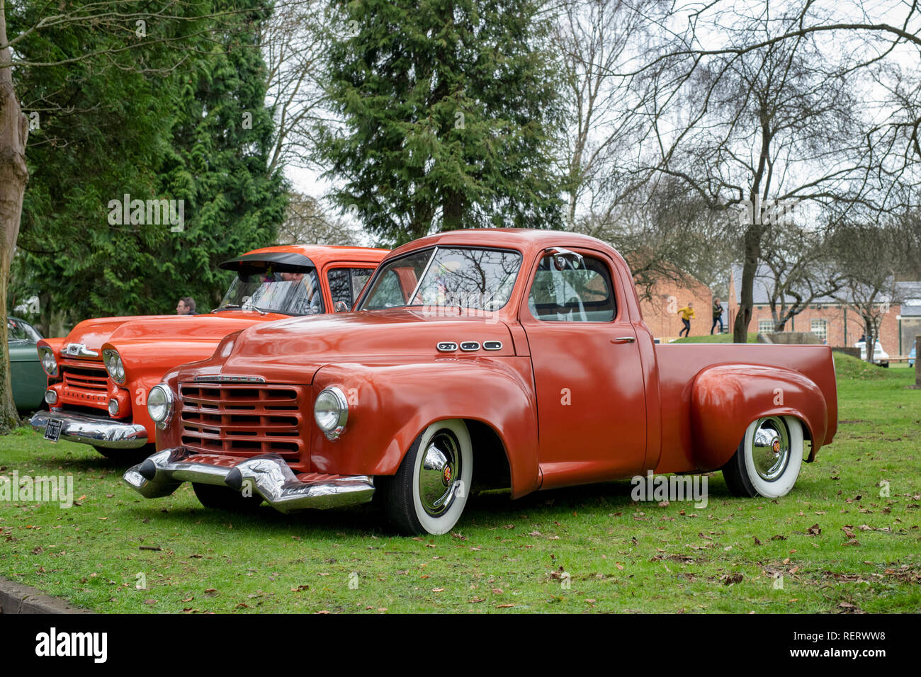 1953 Custom Studebaker pickup truck at Bicester Heritage Centre. Oxfordshire, England Stock Photo
