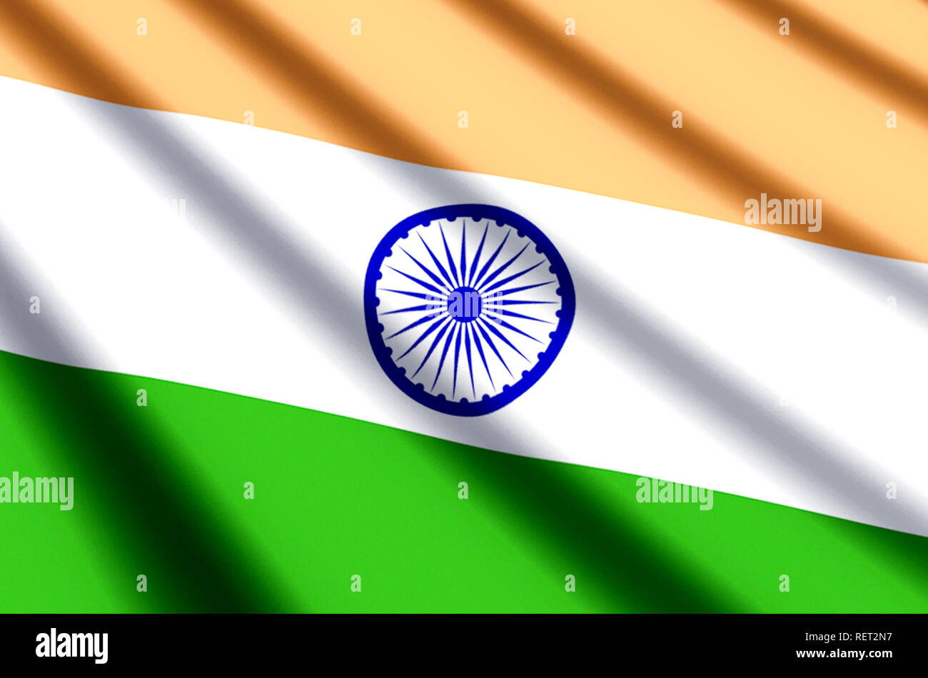 India waving and closeup flag illustration. Perfect for background or ...