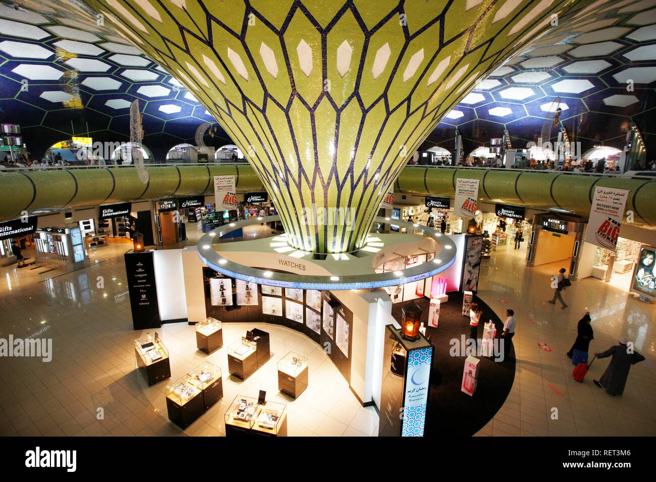 Duty Free shop at Abu Dhabi airport, Abu Dhabi, United Arab Emirates, Middle East Stock Photo