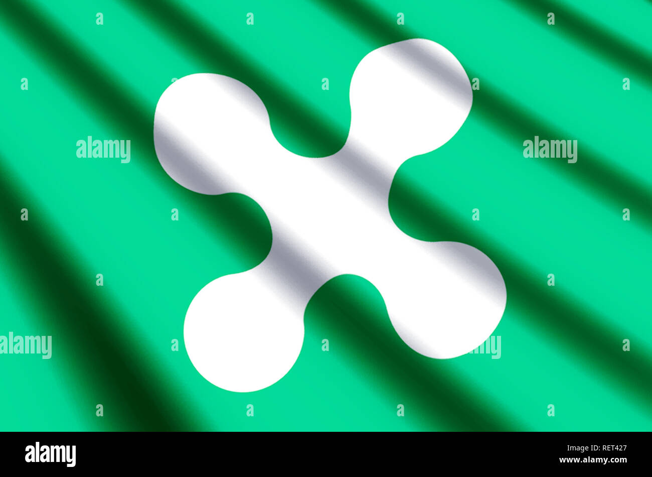 Lombardy waving and closeup flag illustration. Perfect for background