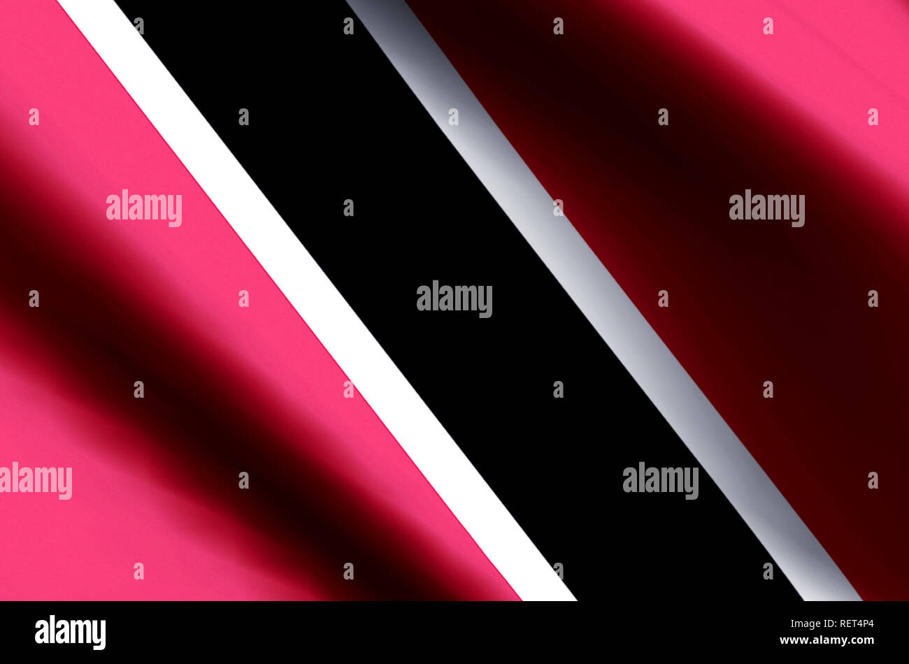 Trinidad And Tobago Stylish Waving And Closeup Flag Illustration Perfect For Background Or 6778