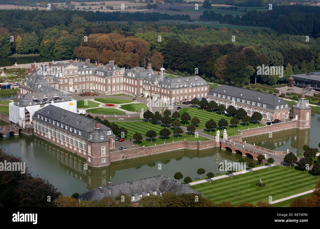 Nordkirchen Castle, largest moated castle in Westphalia, which includes, among others, the finance university North Stock Photo