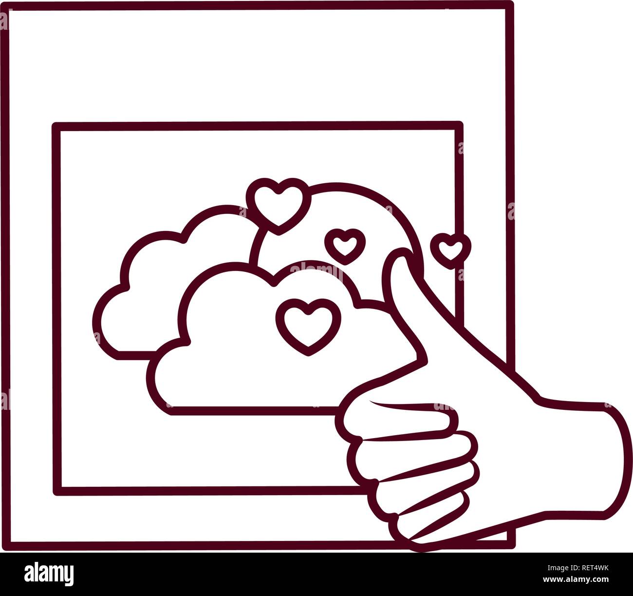 approval hands with picture isolated icon Stock Vector Image & Art - Alamy