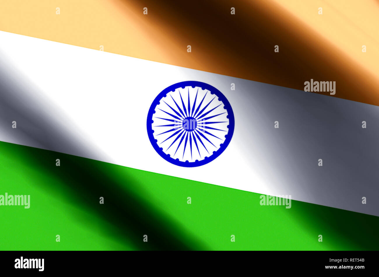 India stylish waving and closeup flag illustration. Perfect for ...
