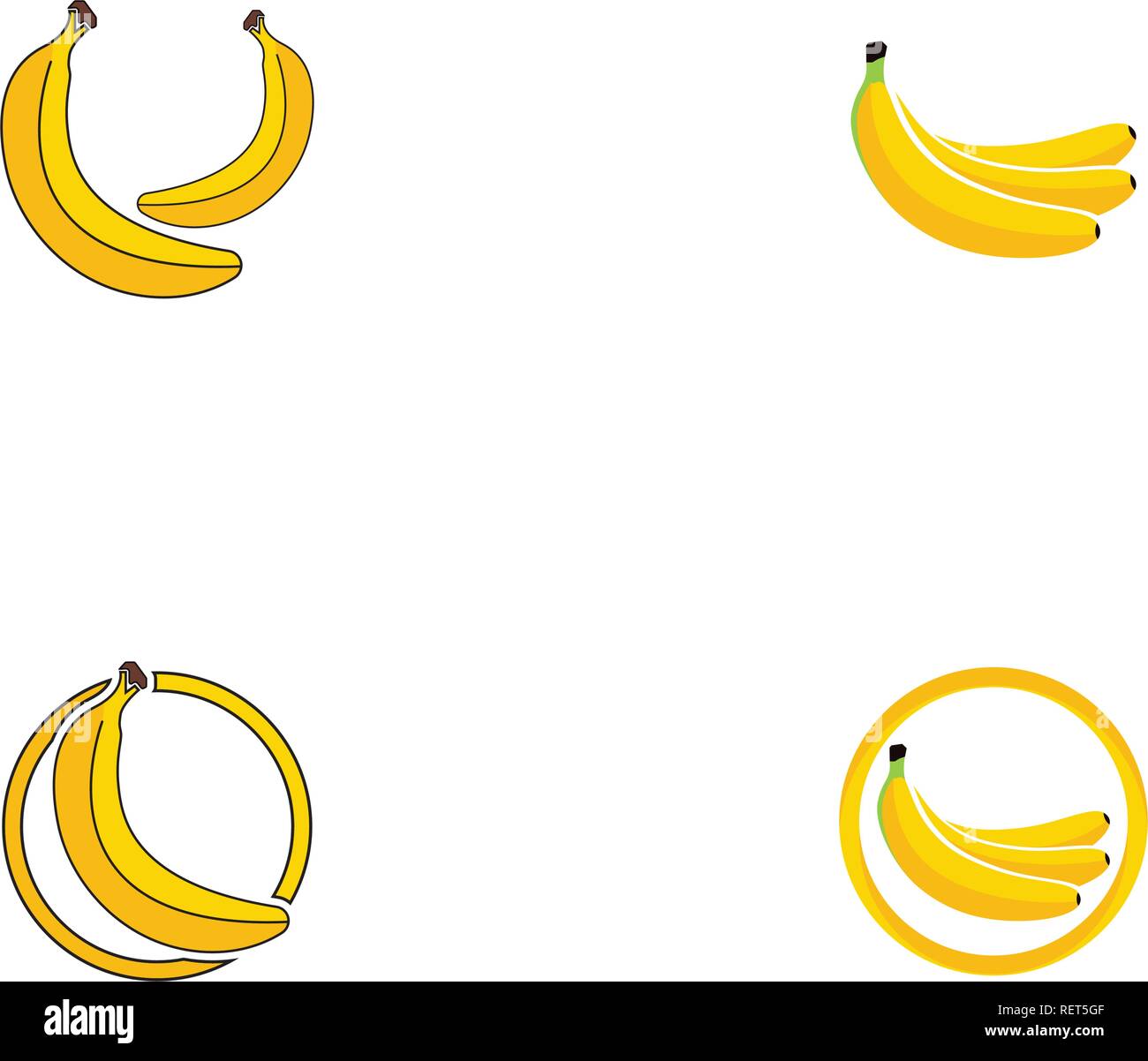 Banana fruits vector template Stock Vector Image & Art Alamy