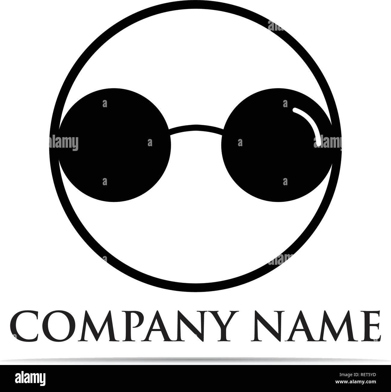 Glasses Logo Design vector illustrator Stock Vector