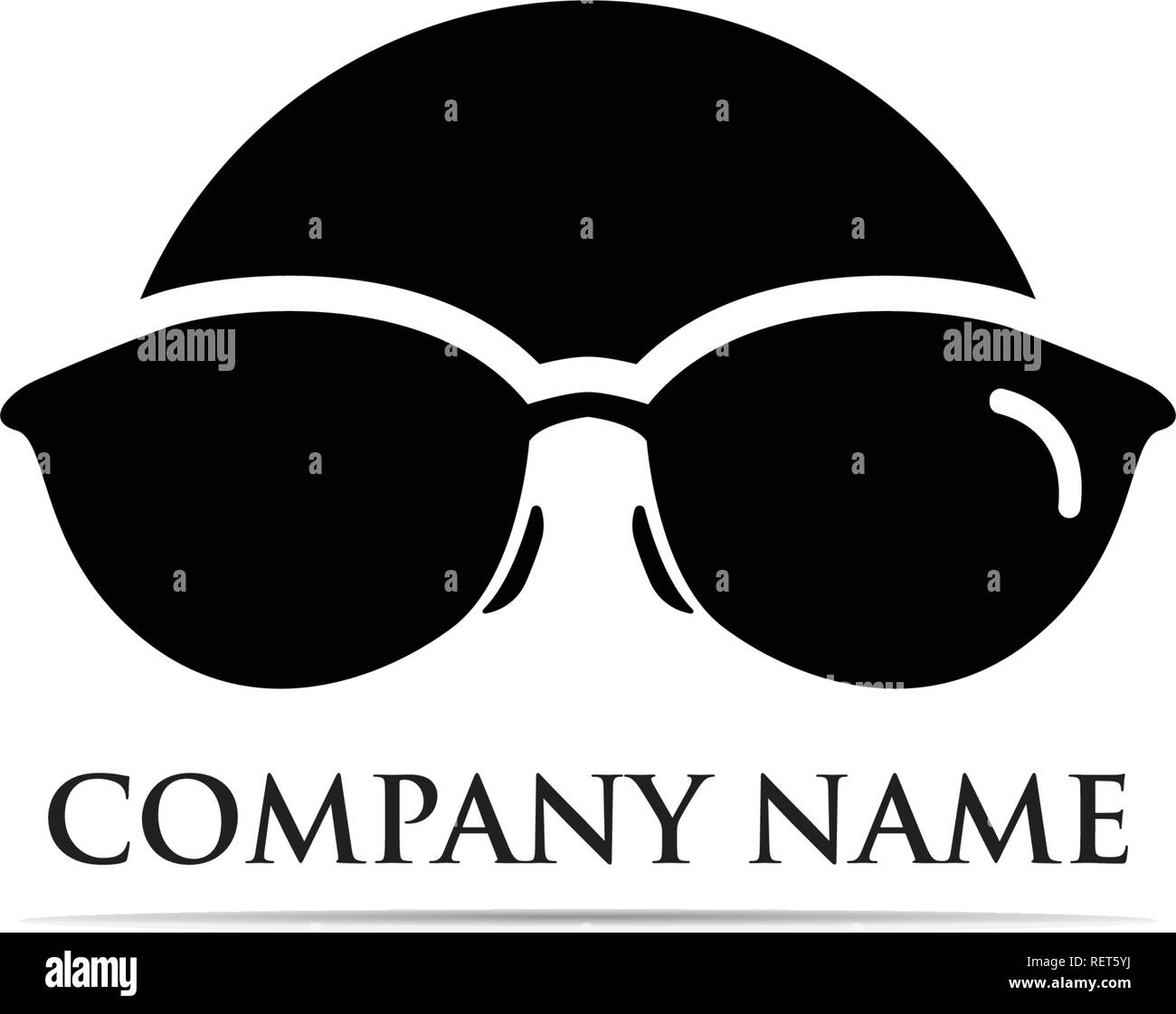 Glasses Logo Design vector illustrator Stock Vector