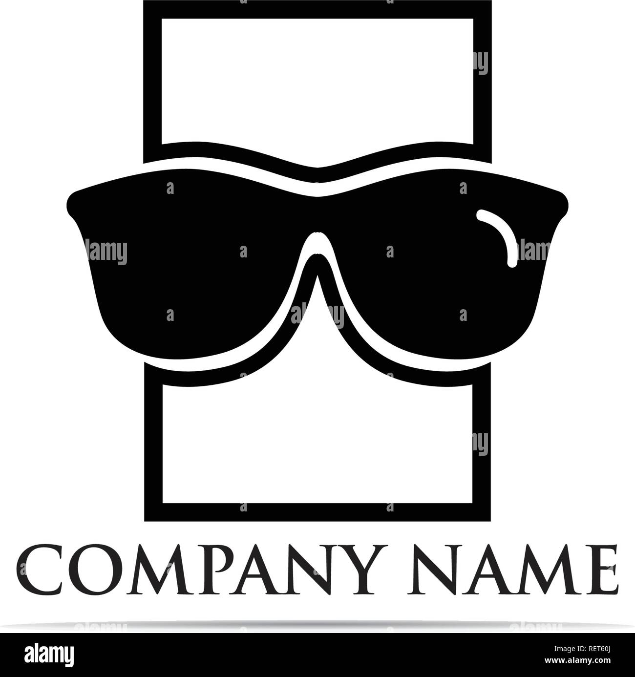 Glasses Logo Design vector illustrator Stock Vector