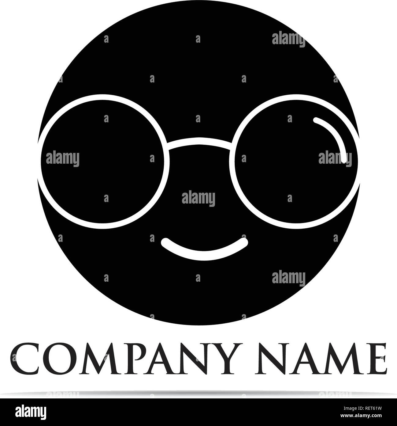 Glasses Logo Design vector illustrator Stock Vector