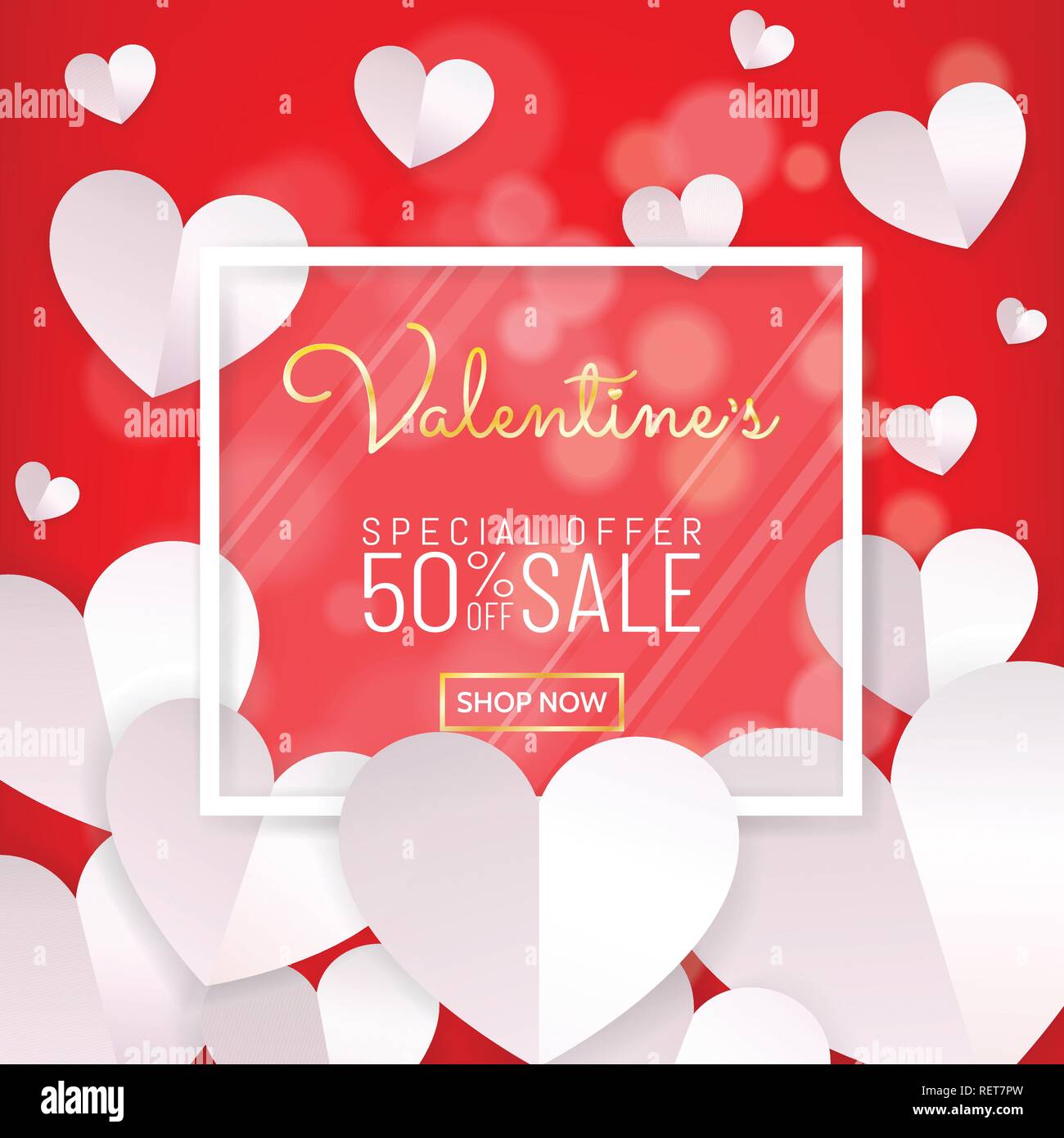 Valentines Day Sale Background Banner Calligraphy Greeting Card