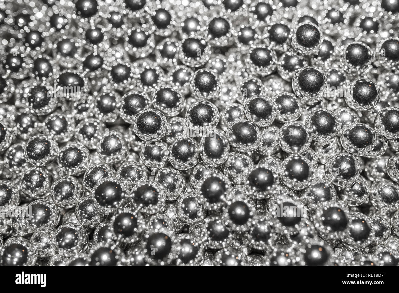 Sprinkles silver ball, cake decorations candy texture Stock Photo