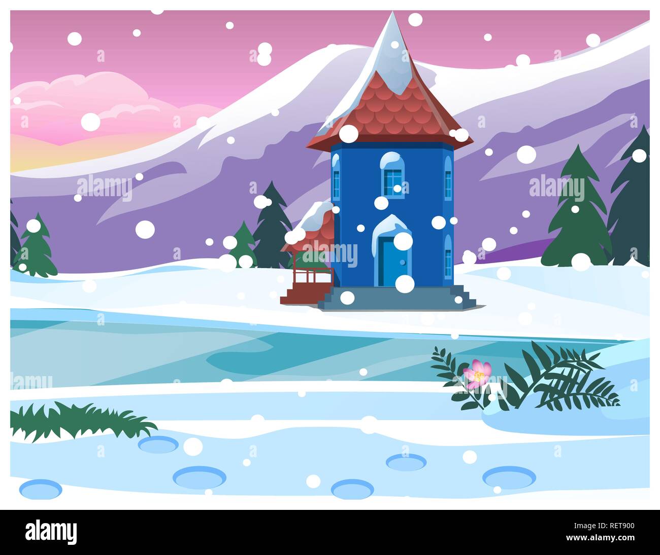 Frost ice on small Stock Vector Images - Alamy