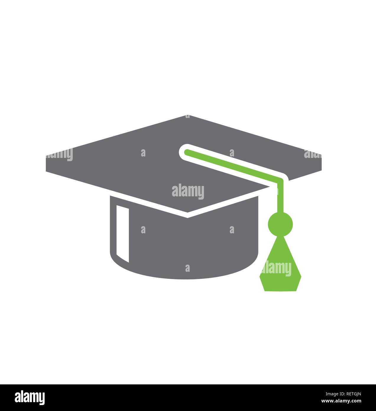 Graduation cap icon on white background for graphic and web design ...
