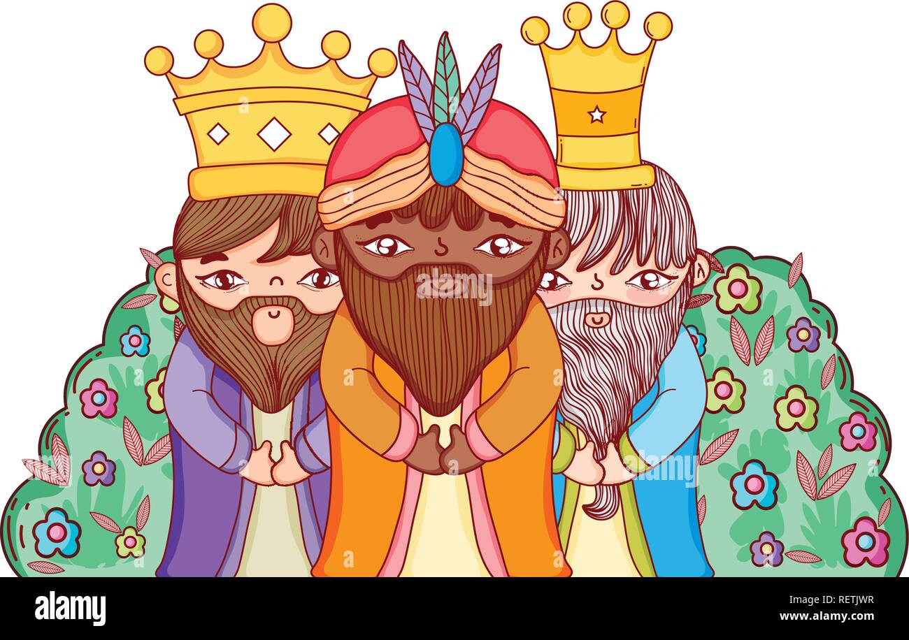 magi biblical characters Stock Vector