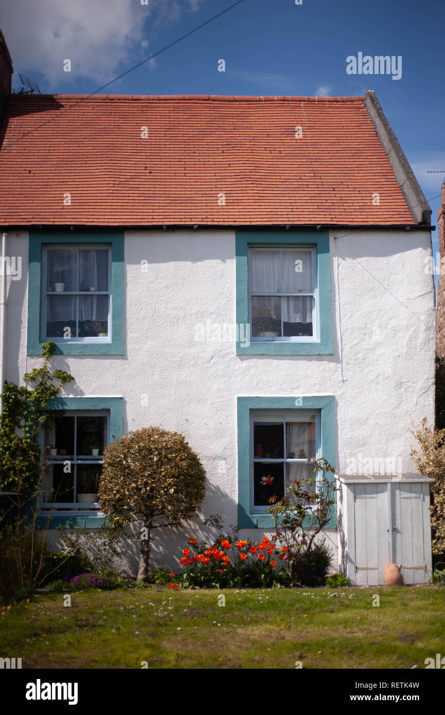 Cottage on Holy Island Stock Photo Alamy