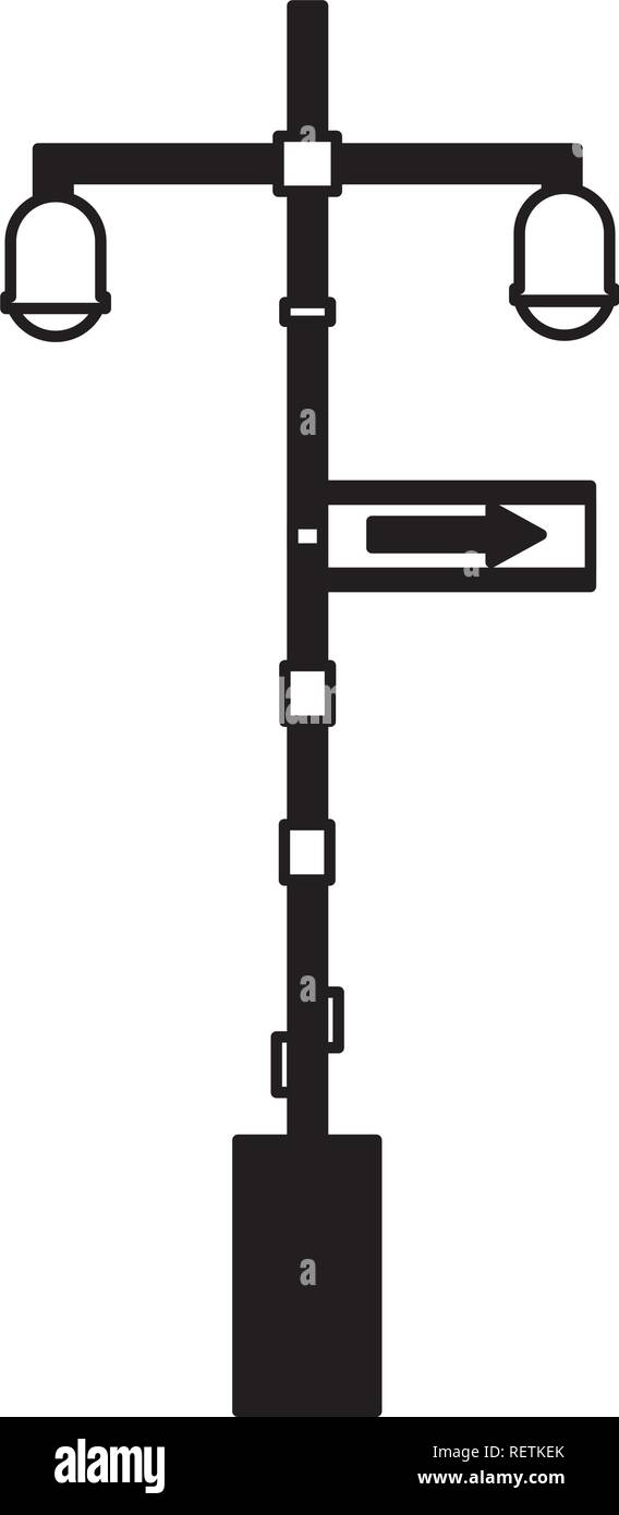 traffic light post and signal arrow Stock Vector Image & Art - Alamy
