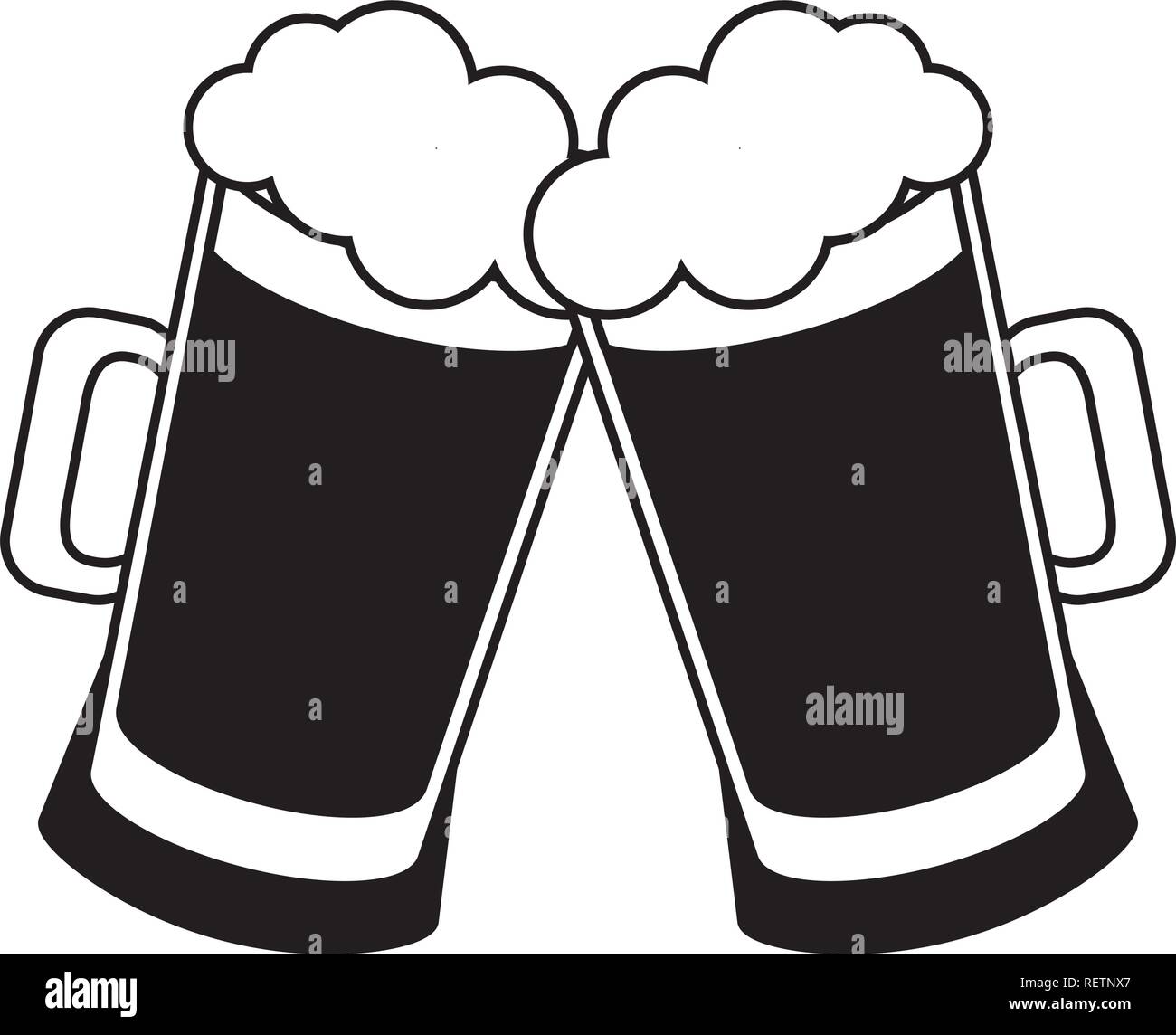 2 beer mugs