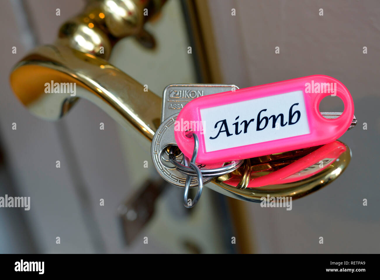 keys for holiday apartment, Airbnb Stock Photo