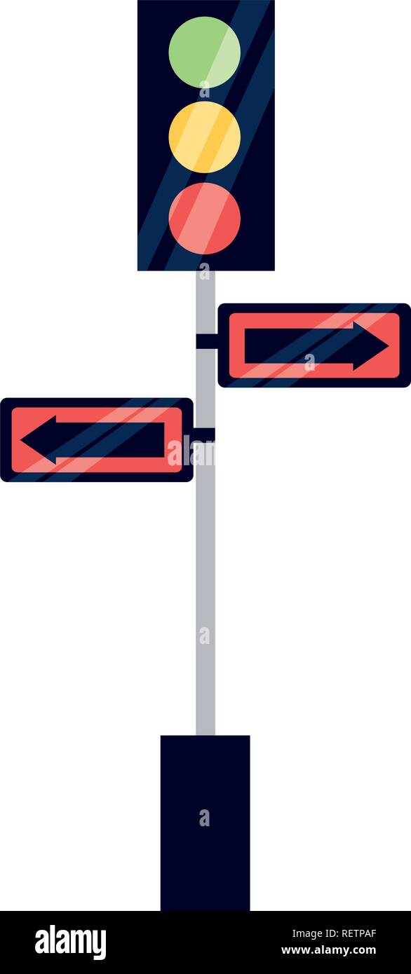 traffic lights pole arrows signal Stock Vector Image & Art - Alamy