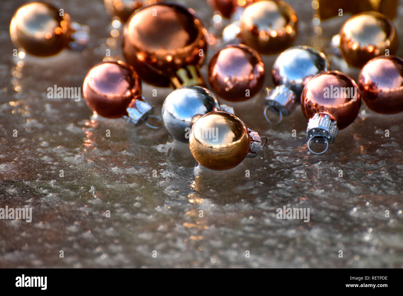 Christmas tree ornaments Stock Photo