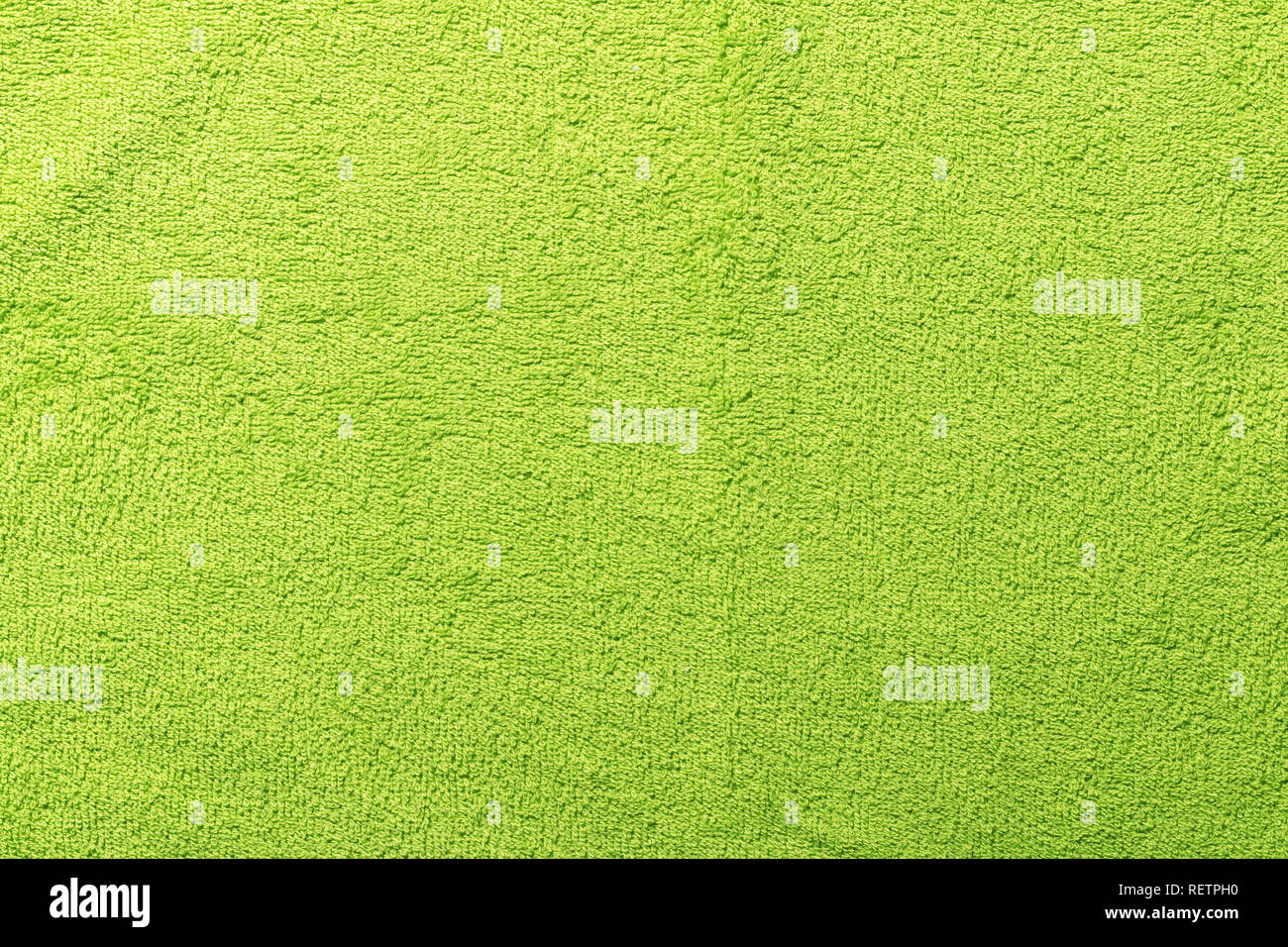 Close up green towel texture for background Stock Photo