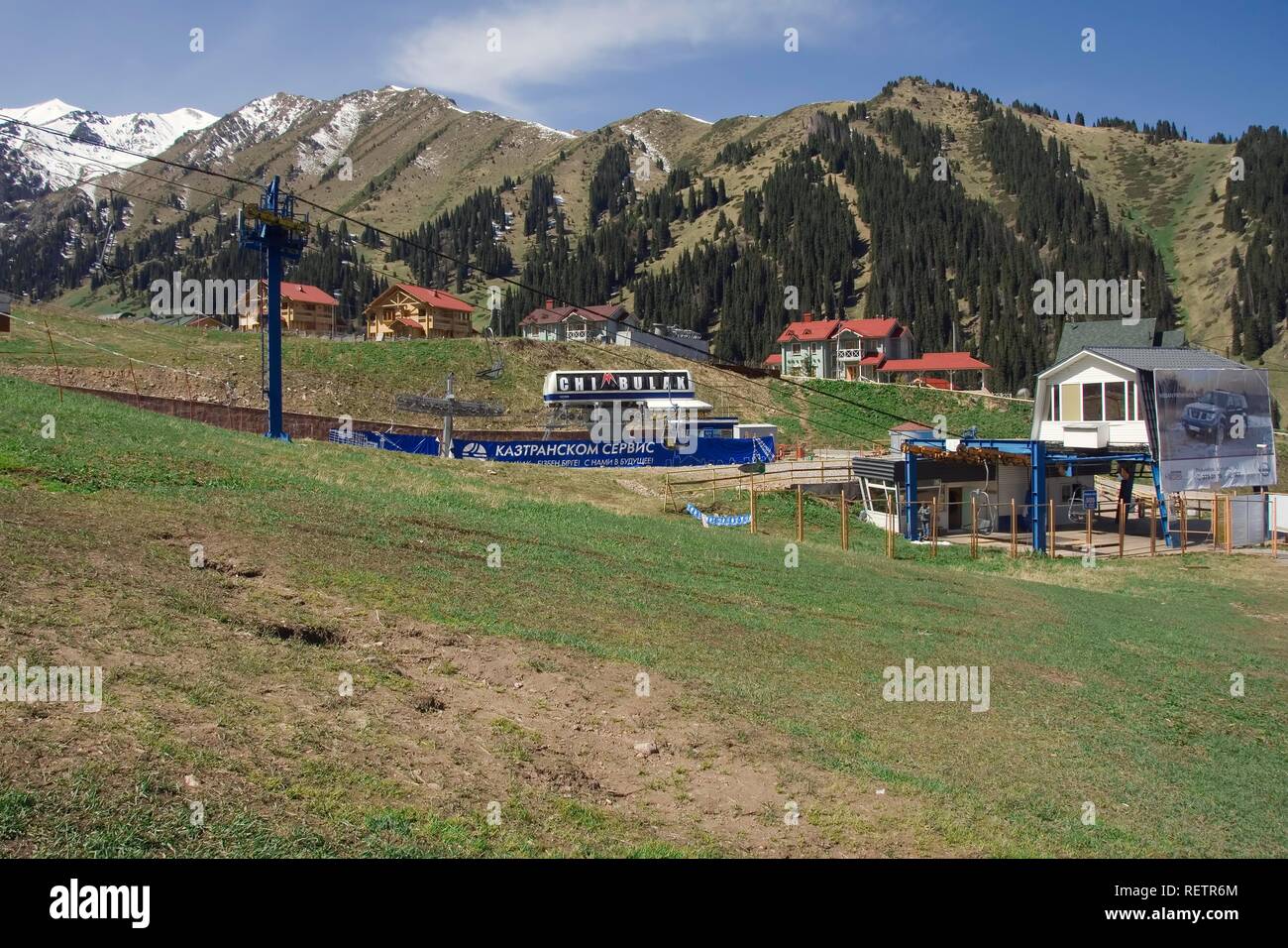 Shymbulak, Chimbulak, ski resort, Almaty, Kazakhstan Stock Photo