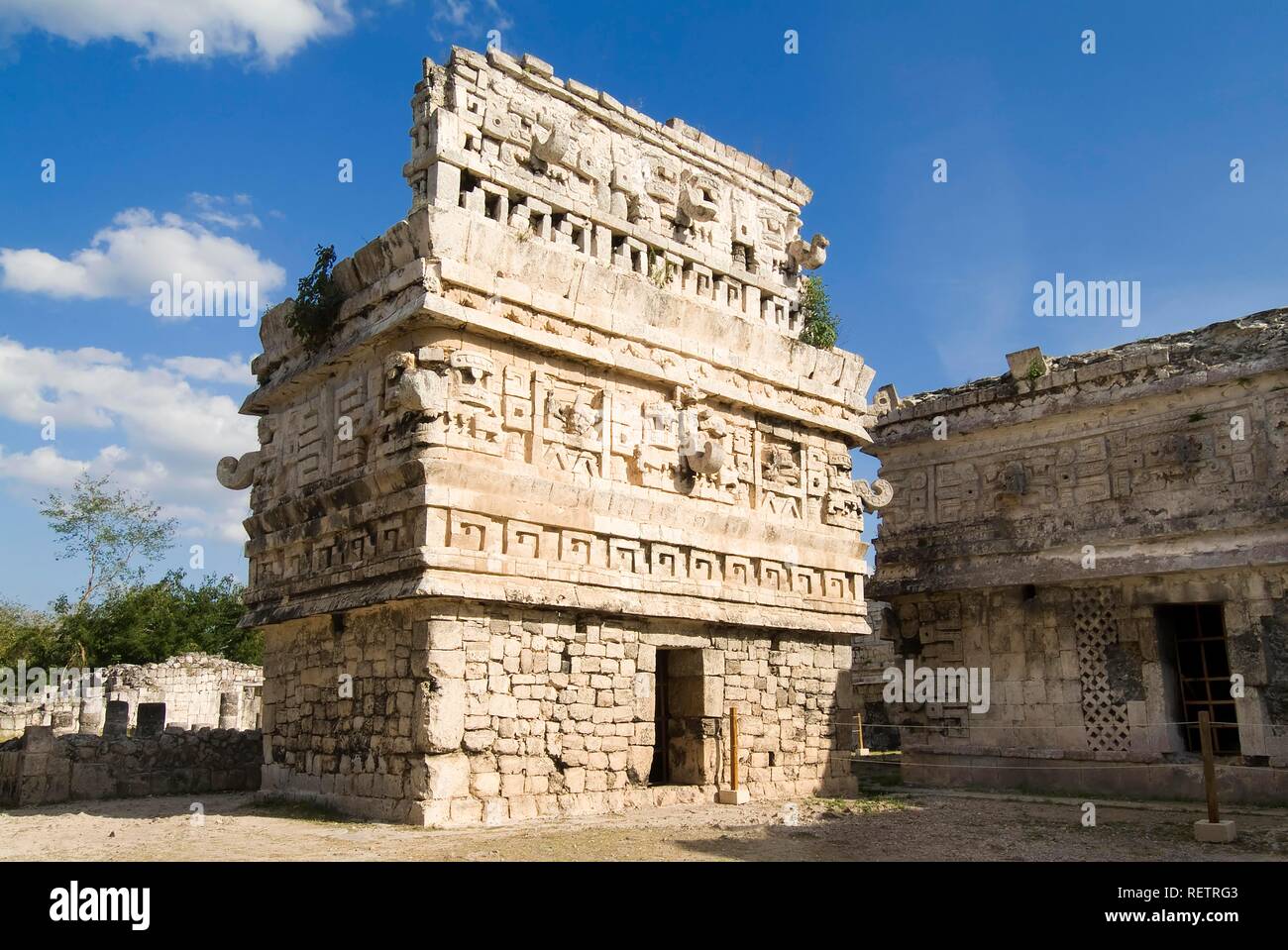 Chichen Itza, La Iglesia, The Church, Complex Las Monjas, Yucatan, Mexico, UNESCO World Heritage Site Stock Photo