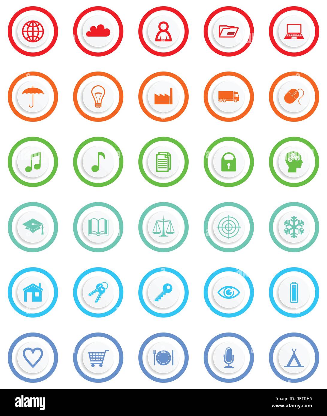 Set of web and business vector icons Stock Vector Image & Art - Alamy