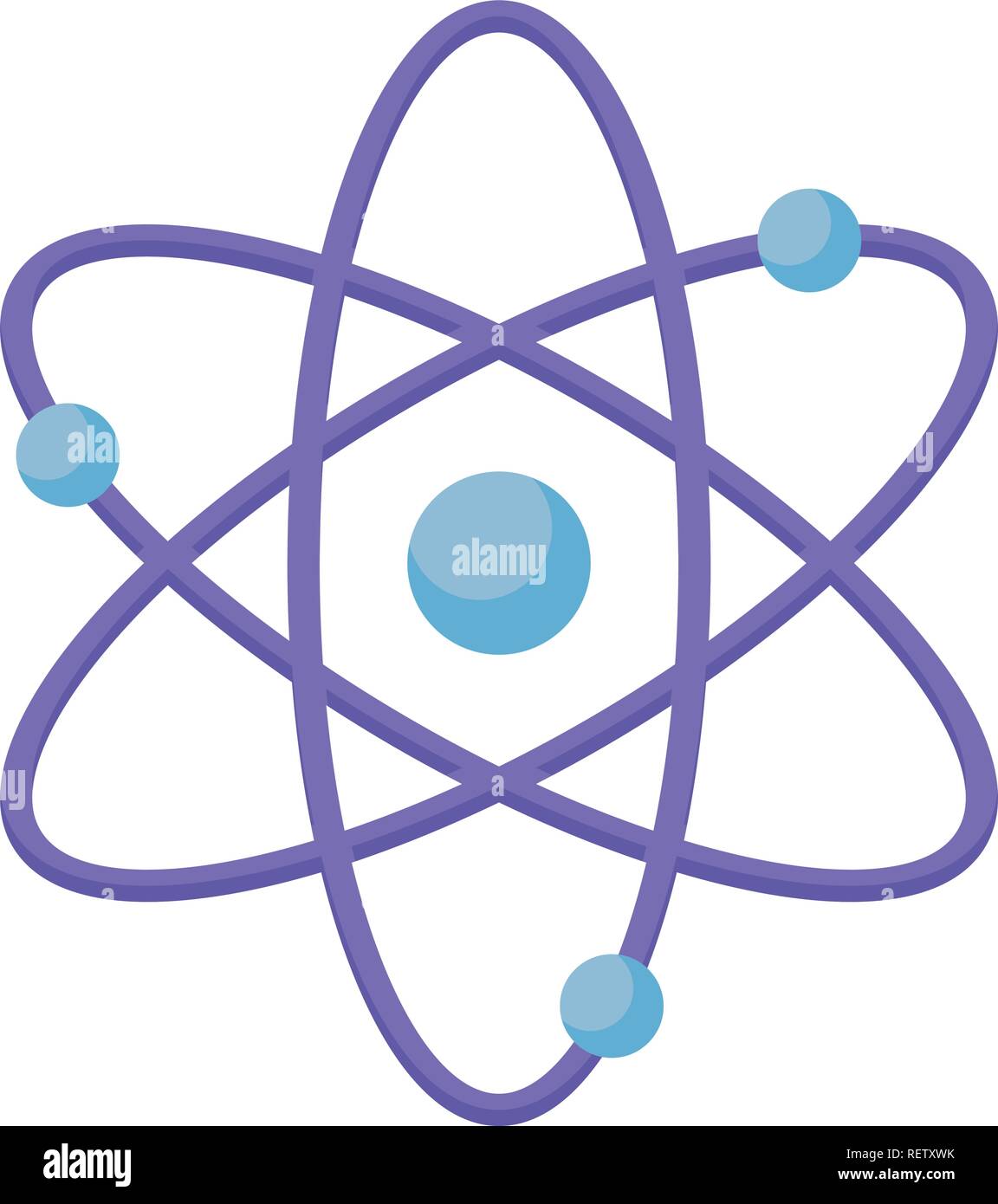 atom icon over white background, vector illustration Stock Vector Image ...