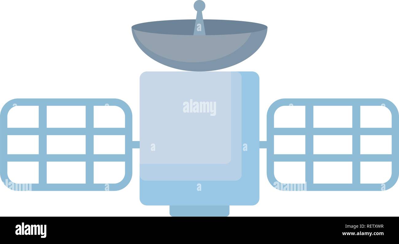 space satellite icon over white background, vector illustration Stock ...