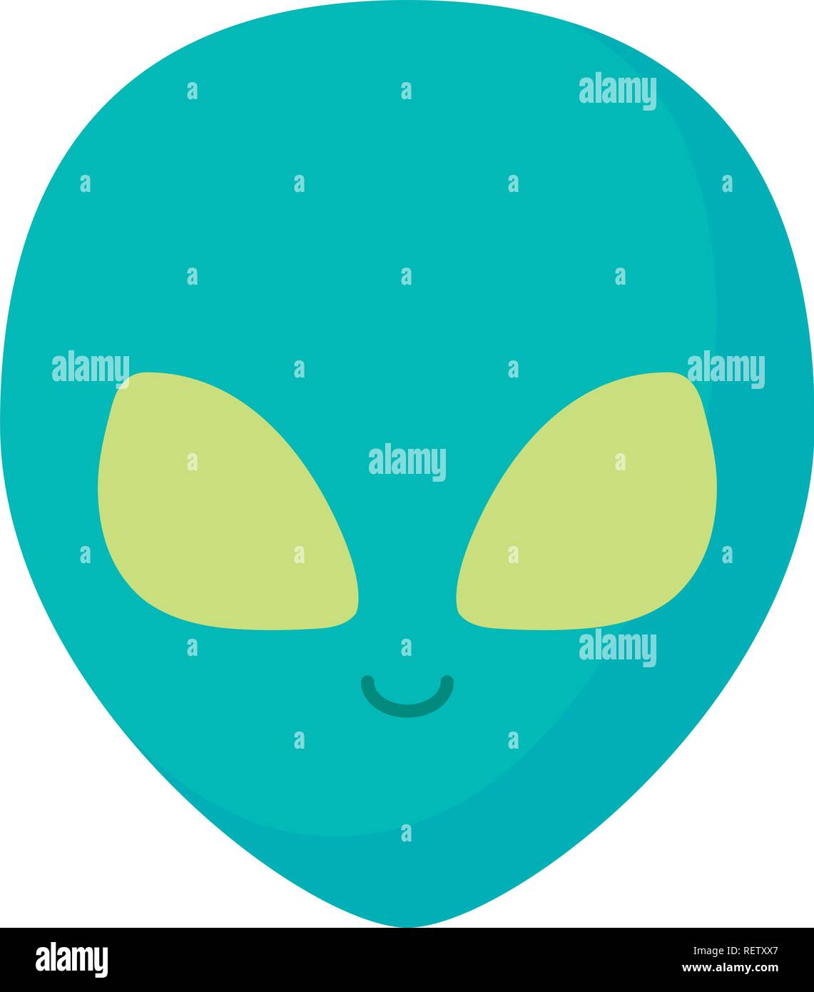 Alien icon over white background, vector illustration Stock Vector ...