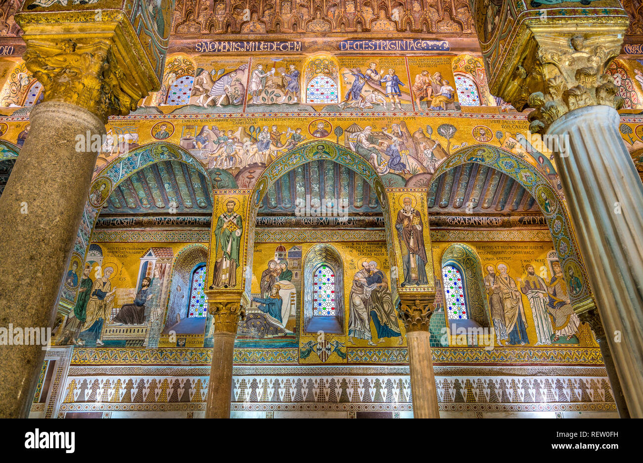 Palatine Chapel from the Norman Palace (Palazzo dei Normanni) in Palermo. Sicily, Italy. Stock Photo