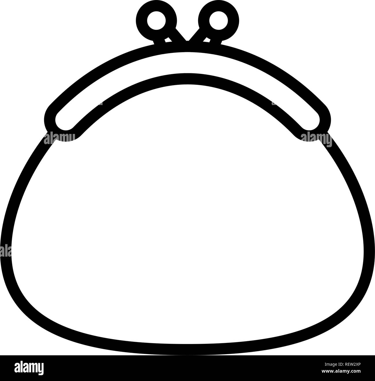 purse icon over white background, vector illustration Stock Vector ...