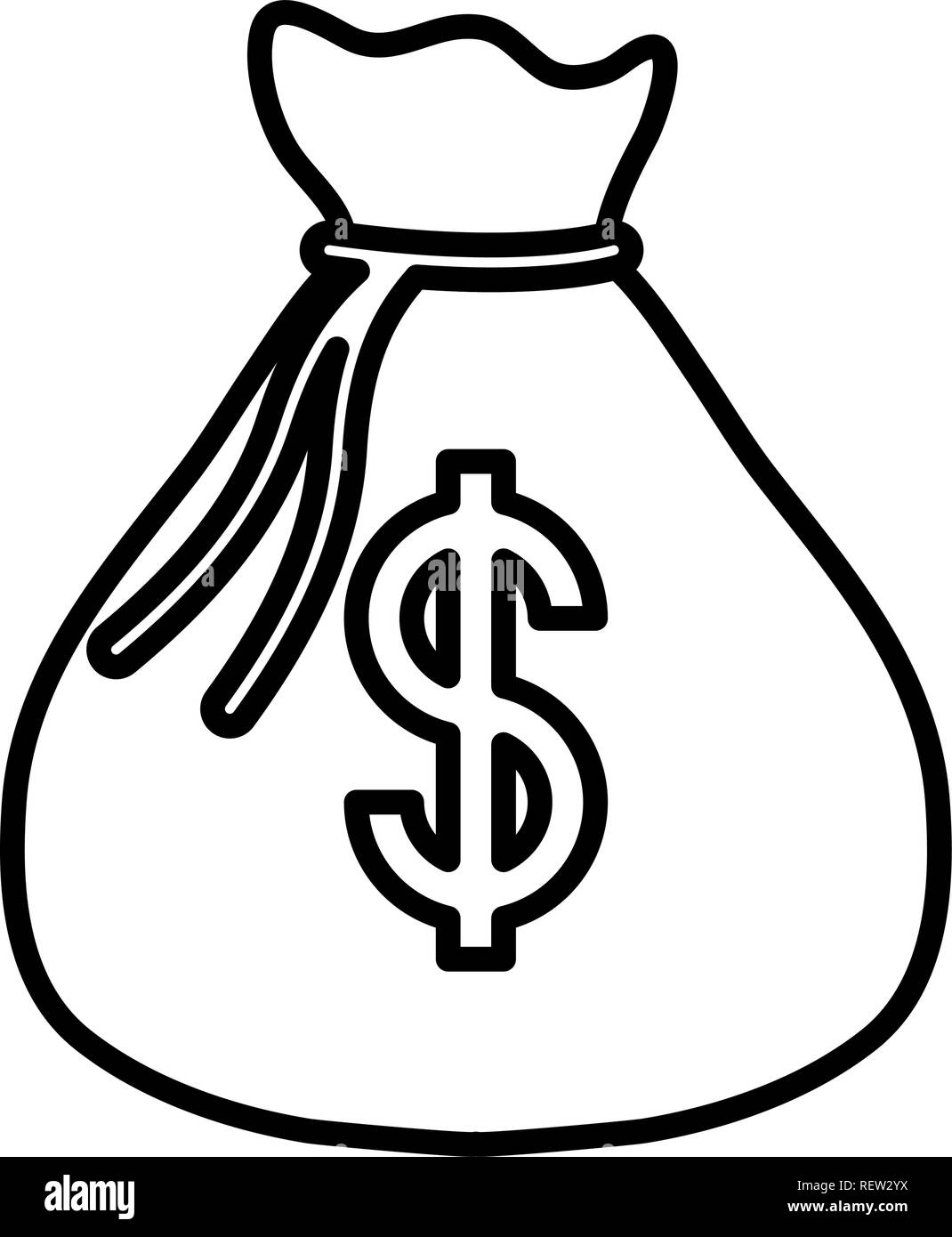 Money bag icon over white background, vector illustration Stock Vector ...