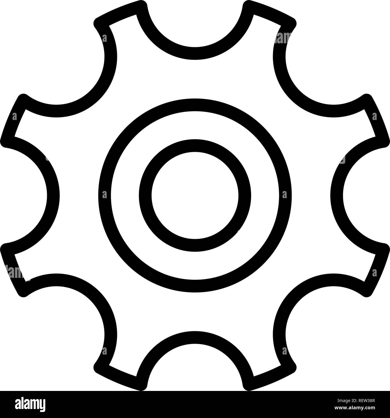 gear wheel icon over white background, vector illustration Stock Vector
