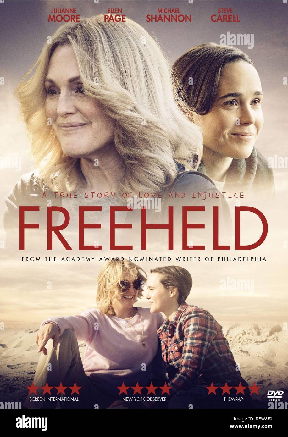 Julianne Moore & Ellen Page Poster Film: Freeheld (USA 2015) Character(s):  Laurel Hester, Stacie Andree Director: Peter Sollett 13 September 2015  SAP63439 Allstar Picture Library/DOUBLE FEATURE FILMS **Warning** This  Photograph is for