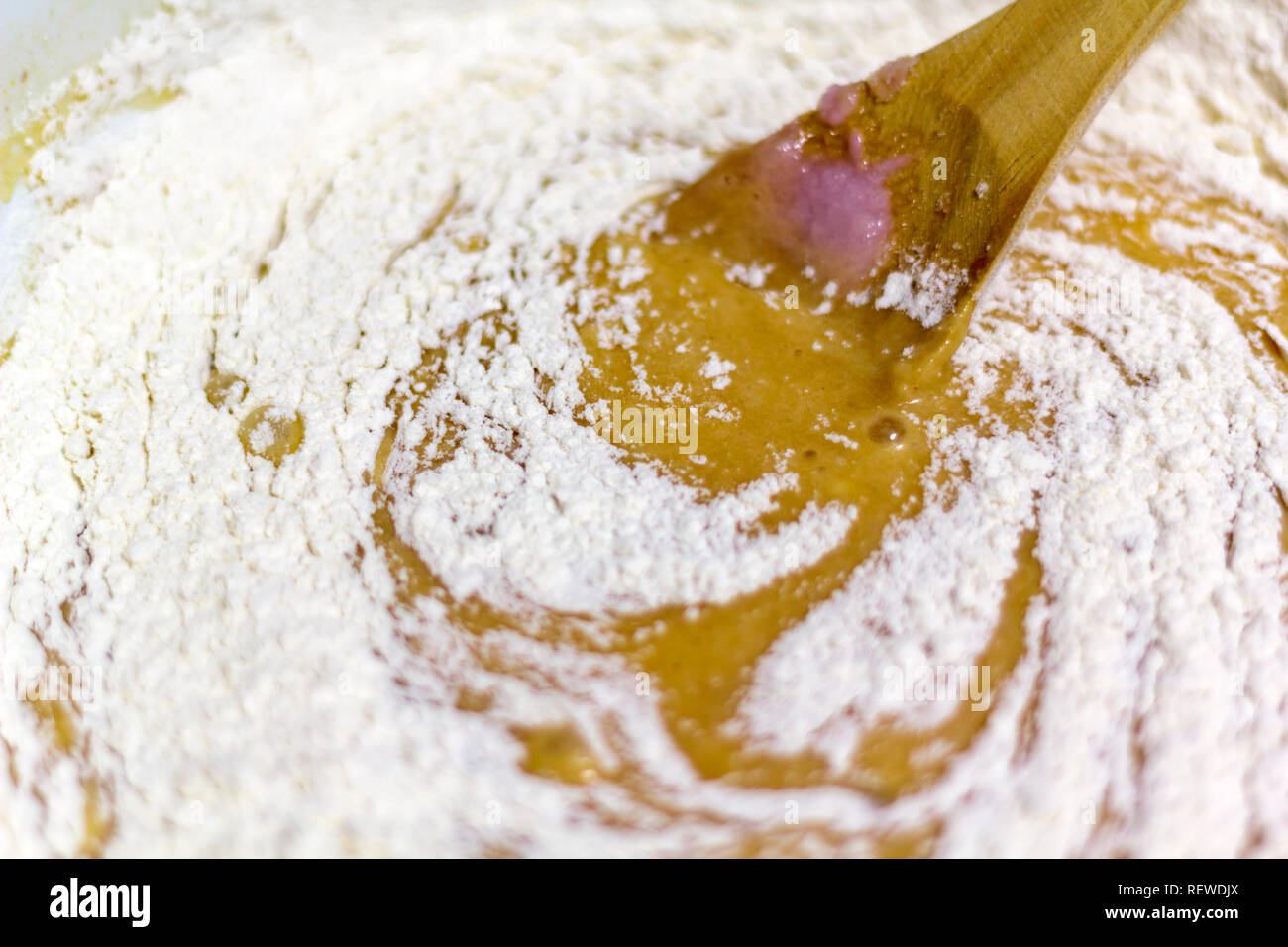 Cake batter wooden spoon hires stock photography and images Alamy