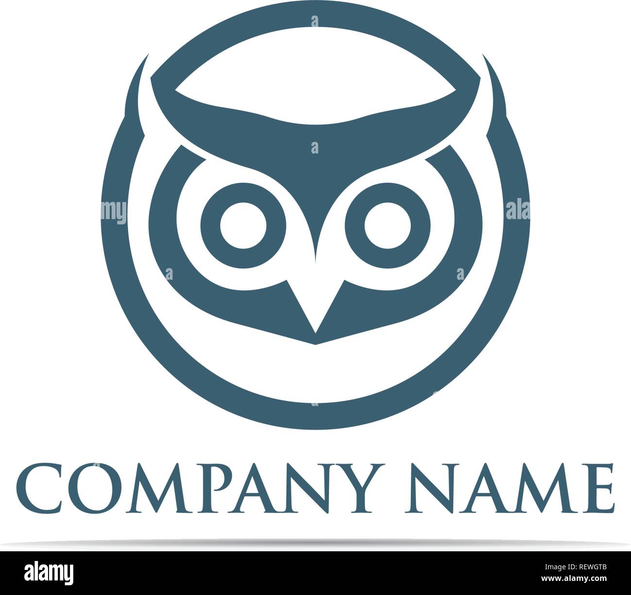 Owl logo bird vector Stock Vector