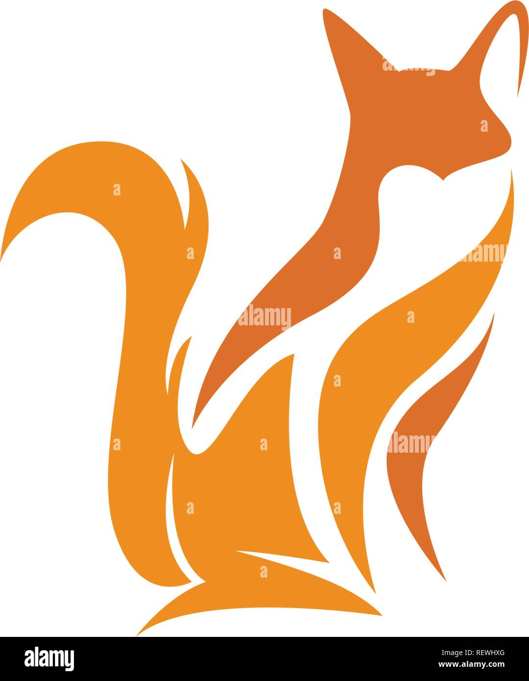 Fox logo vector template Stock Vector