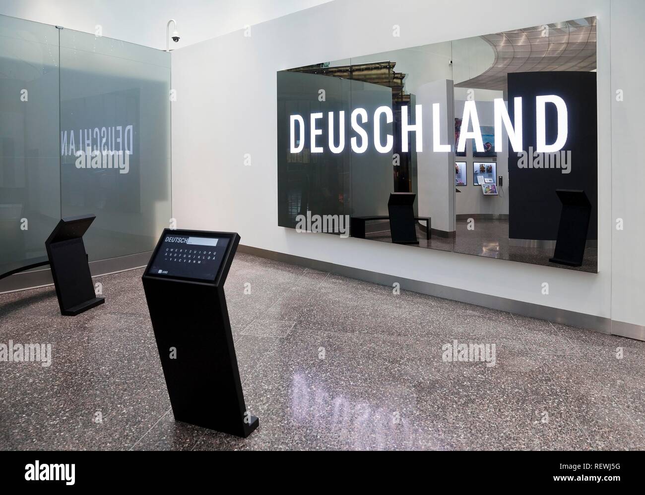 Exhibition space in the Haus der Geschichte, Bonn, North Rhine-Westphalia, Germany Stock Photo