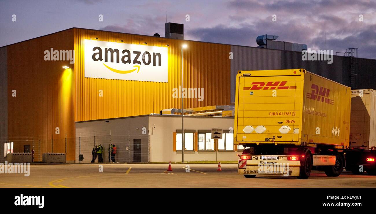 Amazon Logistics Centre DTM2, Dortmund, on the site of the former Westfalenhütte, Ruhr area, North Rhine-Westphalia, Germany Stock Photo