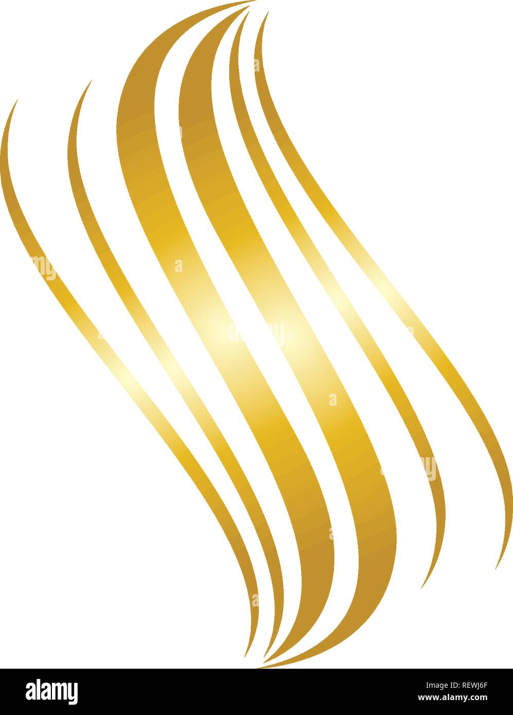 Hair wave logo vector ion template Stock Vector