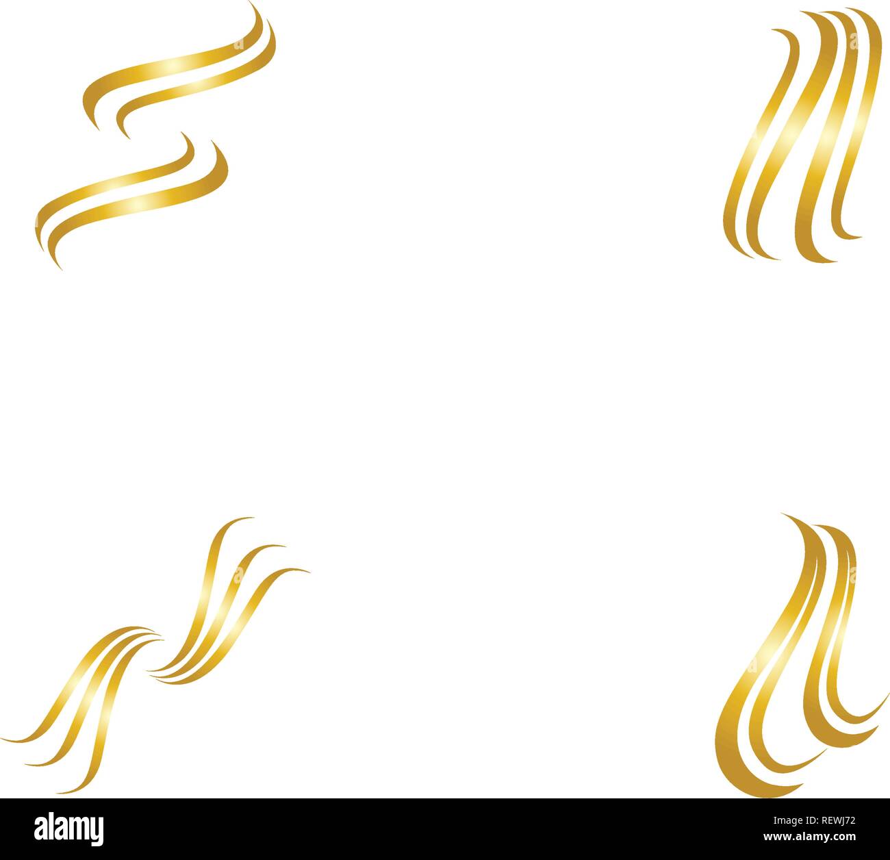 Hair wave logo vector ion template Stock Vector
