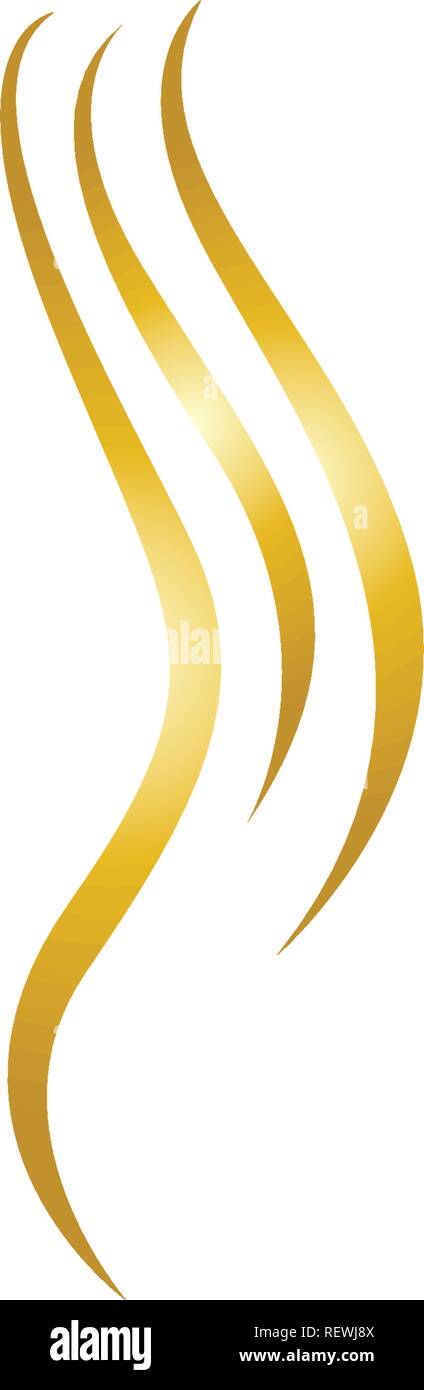 Hair wave logo vector ion template Stock Vector