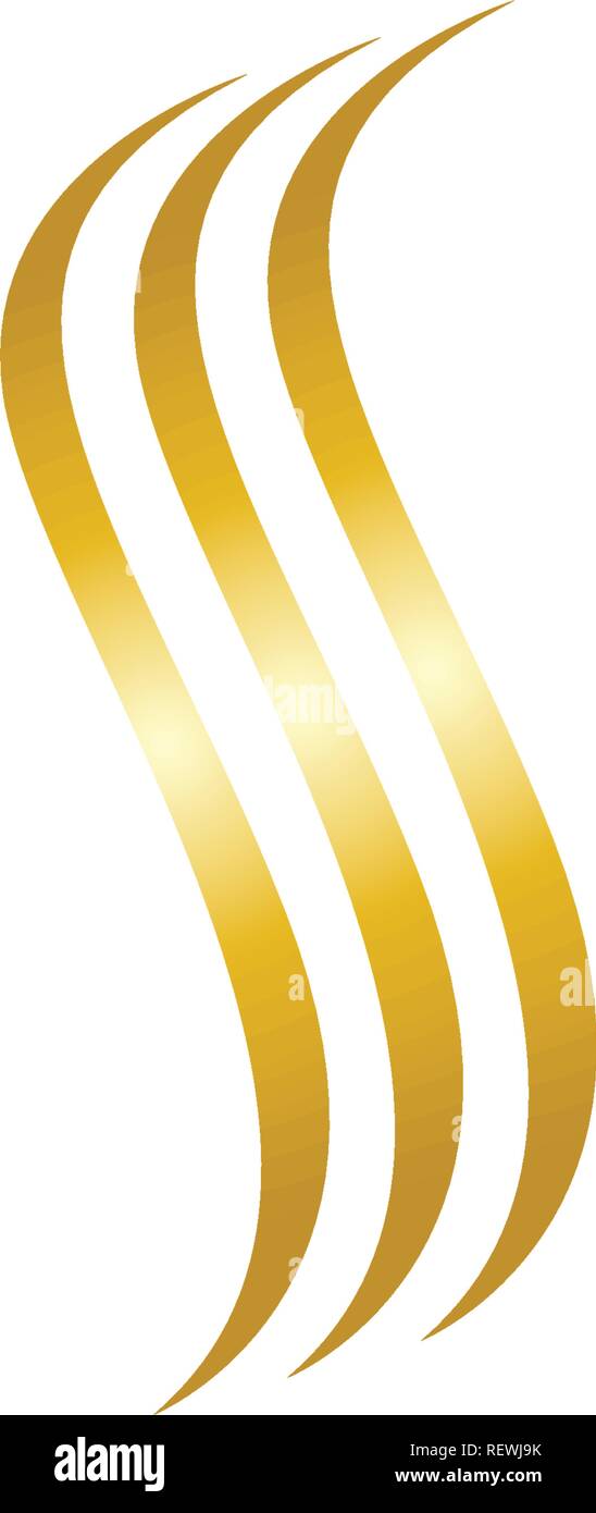 Hair wave logo vector ion template Stock Vector