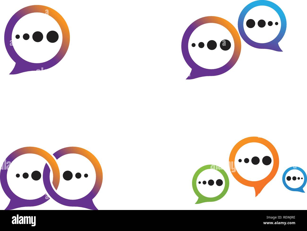 Speech bubble icon Logo template vector Stock Vector Image & Art - Alamy